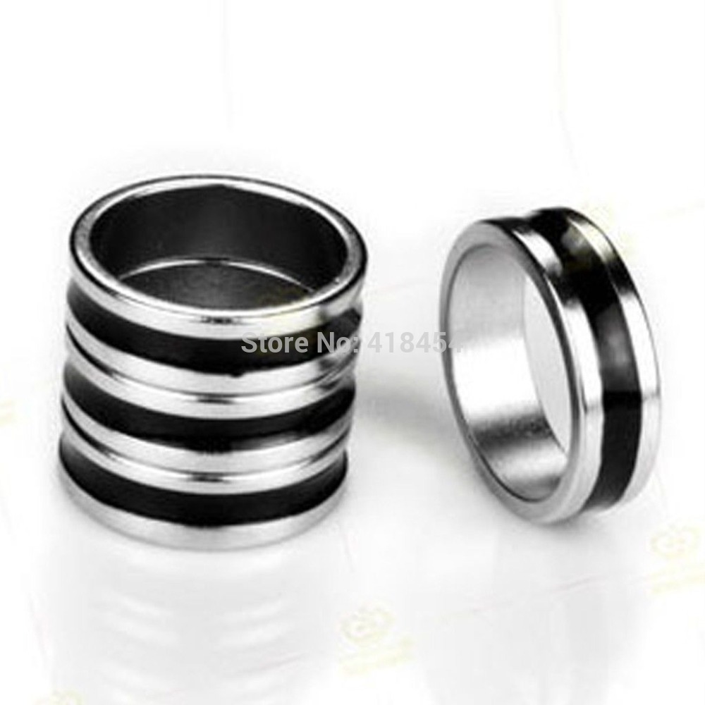 ANILLO  MAGNETICO PLATEADO-NEGRO